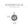 TOUPOP Cremation Jewelry s925 Sterling Silver Tree of Life Urn Necklace Keepsake Ashes Hair Memorial Locket with Volcano Circle Crystal w/Funnel Filler