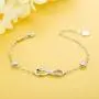 925 Sterling Silver Infinity Womens Bracelet White Gold Plated Love Symbol Charm Adjustable Bracelet Women Girls Jewelry Gift for Birthday Mothers Day 925 Sterling Silver Infinity Womens Bracelet White Gold Plated Love Symbol Charm Adjustable Bracelet Women Girls Jewelry Gift for Birthday Mothers Day