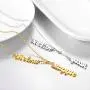 U7 Personalized Name Necklace for Mother or Couple 18K Gold Plated Script Nameplate Jewelry Custom Any Name/Birth Year Pendant Choker for for Women Teen Girls, Length 16 Inch
