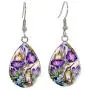 Earrings/Hummingbird Tear drop Earring Glass Dome Photo Jewelry Bird Art Earrings