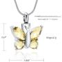 Butterfly Cremation Necklace for Ashes Memorial Keepsake for Beloveds Ashes Cremation Jewelry for Ashes Urn Pendants for Human Ashes Adult