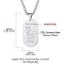 Custom4U Personalized Photo Necklace Zodiac Sign 12 Constellation Stainless Steel/Black/Gold Medallion Coin/Dog Tag Pendant Name Engrave with Chain Lucky Charm Customized Jewelry Gifts for Women Men