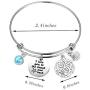 KUIYAI I Love You to The Beach and Back Bracelet Starfish Charm Bracelet Beach Lover Jewelry for Couple