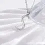 Cat Eye Jewels Big Lettle A M Initial Necklace 925 Sterling Silver Name Cubic Zirconia CZ Pendant Gifts Necklaces Jewelry for Boys Girls Women