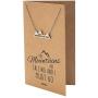 Quan Jewelry Mountain Pendant Necklace for Men and Women, Adventure and Outdoor Lovers, Mountains Jewelry Gift with Greeting Card