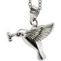 NEW Hummingbird Cremation Jewelry Love Bird URN Necklace Memorial Keepsake Pendant，Carved Locket Stainless Steel Keepsake Waterproof Memorial Pendant for Love,With Tool