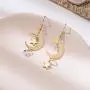 Bohemian Star Moon Drop Earrings for Women Fashion Golden Crystal Moon Star Earrings Jewelry Bohemian Star Moon Drop Earrings for Women Fashion Golden Crystal Moon Star Earrings Jewelry