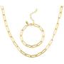 Paper Clip Necklace, Gold Choker Necklaces for Women, Paperclip Chain Necklace for Women, Gold Chain Necklace for Women, 14k Gold Dipped Chain Choker Necklace, Chunky Necklaces for Women