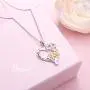 YinShan 925 Sterling Silver Heart Animal Pendant Necklace Jewelry for Women YinShan 925 Sterling Silver Heart Animal Pendant Necklace Jewelry for Women