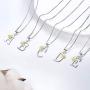 Aurora Tears 925 Sterling Silver Initial 26 Letter Necklace Women Crystal A-Z Alphabet Name Pendant Birthday Jewelry