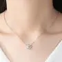 idealway Pink Cherry Blossoms Flower Necklace Earrings Wedding Jewelry CZ Hypoallergenic (Zircon Pink Flower Set)