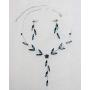 Faship Gorgeous Rhinestone Crystal Floral Necklace Earrings Set