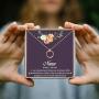 Dear Ava Nana Gift Necklace: Nana Jewelry, for Grandma, Grandmother, 2 Linked Circles (Rose-Gold-Plated-Brass, NA)
