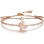 KIMILILY Butterfly Charm Birthstone Bracelets for Women,Gifts for Women Girl,Rose Gold Jewelry Crystals from Swarovski with Fine Jewelry Box
