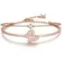 KIMILILY Butterfly Charm Birthstone Bracelets for Women,Gifts for Women Girl,Rose Gold Jewelry Crystals from Swarovski with Fine Jewelry Box