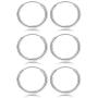 Small Silver Hoop Earrings-3 Pairs Cartilage Earring Hoop Set|Silver Hoop Earrings for Women Men Girls Boys Lips Nose Rings 8/10/12mm
