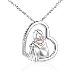 POPKIMI Sterling Silver S925 Cute Animal Necklace for Women Girls Birthday Jewelry Gifts