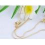 Alilang Clear Crystal Rhinestone Gold Emperor Royal Crown King Queens Pendant Necklace