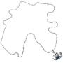 Jewelry Viking Dragonship Boat Ship Dragon Amulet Charm Silver pewter pendant necklace w Silver Ball Chain