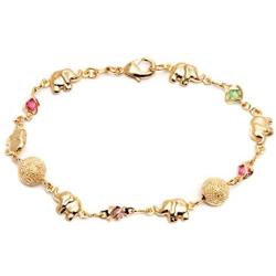 Barzel 18K Gold Plated Elephant Bracelets Elephant Gifts For Women Elephant Jewelry
