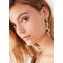 GLBCC Snake Earrings for Women,18 K Gold Plated Snake Dangle Earrings Punk Chunky Serpent Charm Pendant Necklace Dainty Rhinestone Huggie Hoop Earrings Necklaces Jewelry Set for Women Men