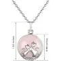Top Plaza Natural Rose Quartz Chakra Healing Crystals Round Gemstone Pendant Necklace Silver Cat Jewelry for Womens Girls Top Plaza Natural Rose Quartz Chakra Healing Crystals Round Gemstone Pendant Necklace Silver Cat Jewelry for Womens Girls