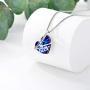 AOBOCO Sister Necklace Gifts 925 Sterling Silver I Love You Sister Heart Pendant Friendship Necklace for Sister Best Friend Classmates, Embellished with Crystals from Austria