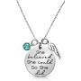 She Believed She Could So She Did Inspirational Mantra Sayings Quote Pendant Charm Necklace, Encouragement Jewelry Gift for Girls, Teens, Women