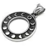 GUNGNEER Stainless Steel Triple Moon Goddess Amulet Wicca Pentagram Round Pagan Star Jewelry Keel Chain 20'' 28'' GUNGNEER Stainless Steel Triple Moon Goddess Amulet Wicca Pentagram Round Pagan Star Jewelry Keel Chain 20'' 28''
