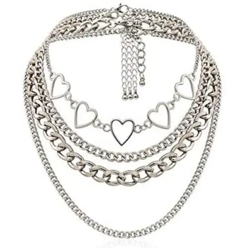MGGFBLEY Egirl Jewelry Egirl Lock Chain Necklace Statement Lock Key Pendant Necklace Silver Set Eboy Long Multilayer Chains Punk Choker MGGFBLEY Egirl Jewelry Egirl Lock Chain Necklace Statement Lock Key Pendant Necklace Silver Set Eboy Long Multilayer Chains Punk Choker