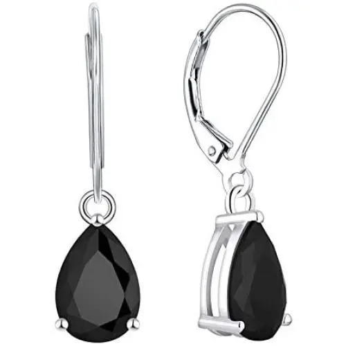 YL Dangle Drop Earrings Sterling Silver Teardrop Leverback Earrings Ruby/Sapphire/Emerald/Amethyst/Aquamarine/Opal/Pink Black Cubic Zirconia Jewelry Gifts for Moms YL Dangle Drop Earrings Sterling Silver Teardrop Leverback Earrings Ruby/Sapphire/Emerald/Amethyst/Aquamarine/Opal/Pink Black Cubic Zirconia Jewelry Gifts for Moms