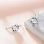 AOBOCO Sterling Silver Bella Earrings Embellished with Crystals from Austria, Hypoallergenic Pierced Leverback Cushion Cut Earrings, Fine Jewelry Gifts for Women