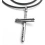 FORGIVEN JEWELRY Baseball Bat Cross Necklace in Silver