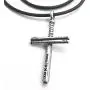 FORGIVEN JEWELRY Baseball Bat Cross Necklace in Silver FORGIVEN JEWELRY Baseball Bat Cross Necklace in Silver