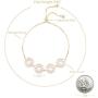 Moggan 18K Gold Plated Four Round Shape Charm Bracelet for Women
