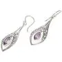 NOVICA Amethyst .925 Sterling Silver Dangle Earrings Purple Teardrops NOVICA Amethyst .925 Sterling Silver Dangle Earrings Purple Teardrops