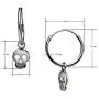 Big Apple Hoops - Easter Sunday High Polished Solid 925 Sterling Silver Punk Rock Skull Charm with 14mm Hoop Earrings in 2 Colors Silver or Black with Maximum Anti-Tarnish Finish Gifts for Men, Teens, Women