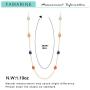FAMARINE Multicolor Resin Beaded Chain Long Scatter Necklace for Girls Women, Red Blue Green Orange
