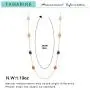 FAMARINE Multicolor Resin Beaded Chain Long Scatter Necklace for Girls Women, Red Blue Green Orange FAMARINE Multicolor Resin Beaded Chain Long Scatter Necklace for Girls Women, Red Blue Green Orange