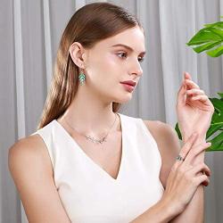 Opal Gem Leverback Earrings Lightweight, Olive Leaf Opal Earrings for Women Girls