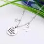 KUIYAI Eat Sleep Hamilton Repeat Necklace with Music Charm Hamilton Necklace Musical Jewelry Theatre Lover Gift