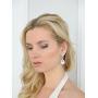 Mariell Clear Crystal Wedding Dangle Earrings for Women, Bridal and Prom Jewelry, Infinity Symbol 8 Shape