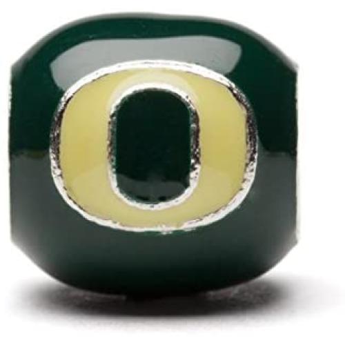 Stone Armory University of Oregon Charm | Yellow on Green O Charm | Officially Licensed University of Oregon Jewelry