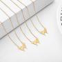 ZMZY Dainty Butterfly Necklace for Women Simple Tiny Charm Pendant Necklaces Personalized 14k Gold Filled Necklace Jewelry