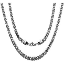 Jewelry Kingdom 1 Chain Necklace for Men and Women 3MM 6MM Polish Stainless Steel Wheat Curb Link Foxtail Chain for Pendants 20inches 24inches