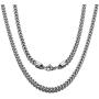Jewelry Kingdom 1 Chain Necklace for Men and Women 3MM 6MM Polish Stainless Steel Wheat Curb Link Foxtail Chain for Pendants 20inches 24inches
