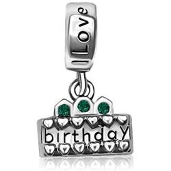 JMQJewelry Heart Charm Birthday Cake I Love You Charms Candle Dangle Beads Bracelets Christmas
