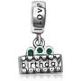 JMQJewelry Heart Charm Birthday Cake I Love You Charms Candle Dangle Beads Bracelets Christmas