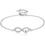 APHILUC Women 925 Sterling Silver Infinity Bracelet Endless Love Heart Adjustable Bracelet for Women Girls Jewelry Gifts