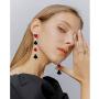 DAMLENG Unique Funny Playing Cards Pattern Dangle Drop Earring Fashion Party Charms Acrylic Spades Hearts Plum Poker Earrings for Women Girls Statement Jewelry Gift